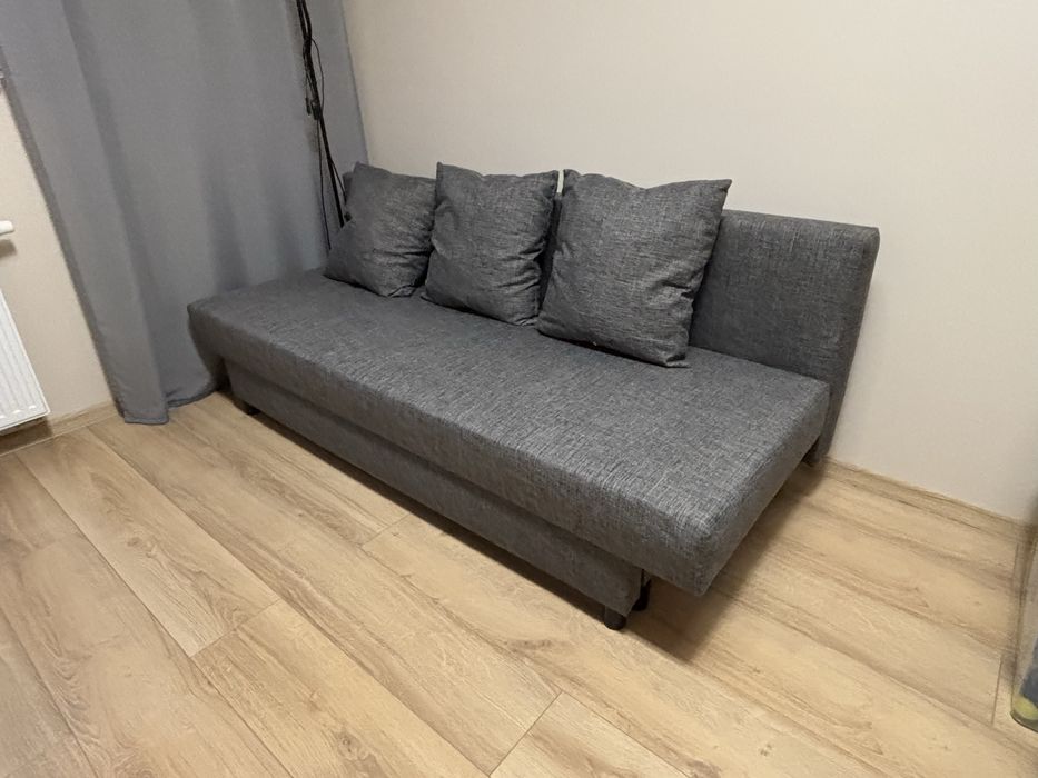 IKEA ASARUM Rozkładana sofa 3-osobowa, ciemnoszary