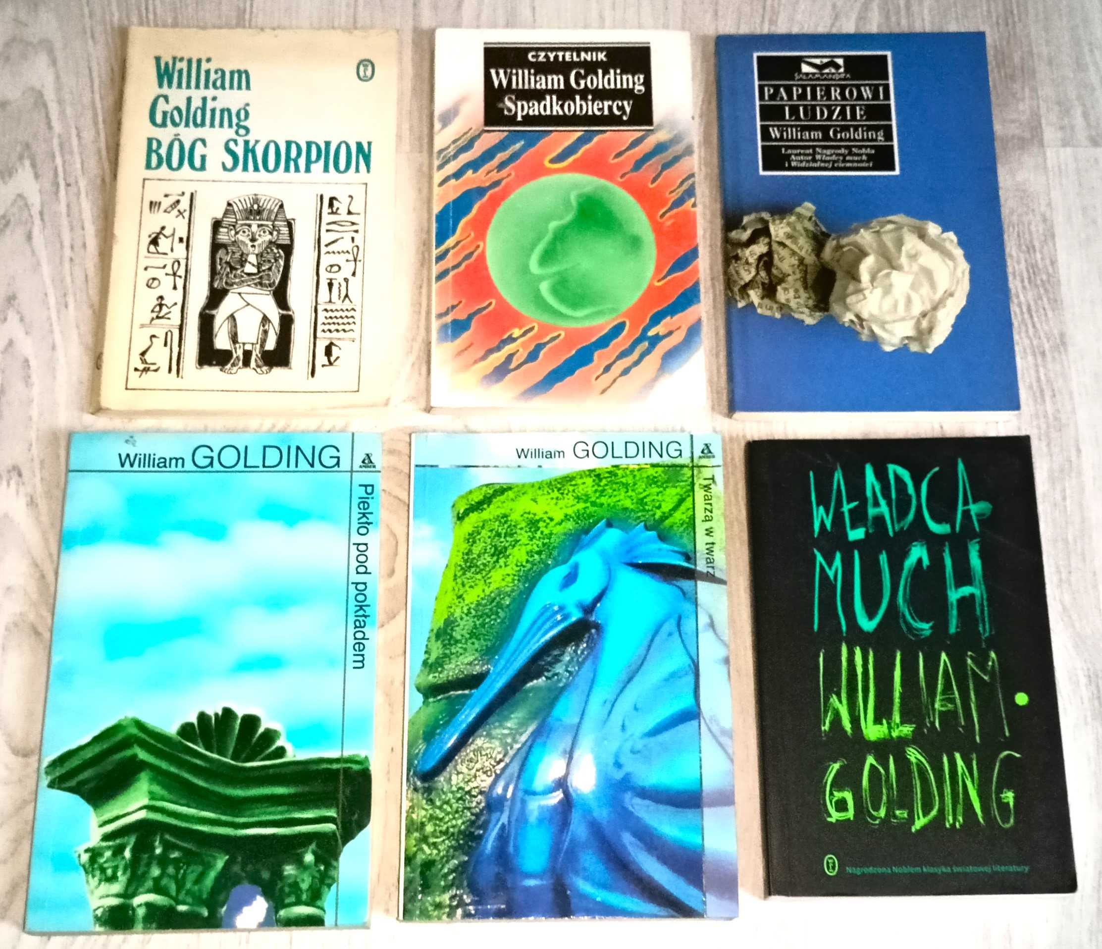 6x William Golding Papierowi ludzie Twarzą w twarz Władca much Piekło