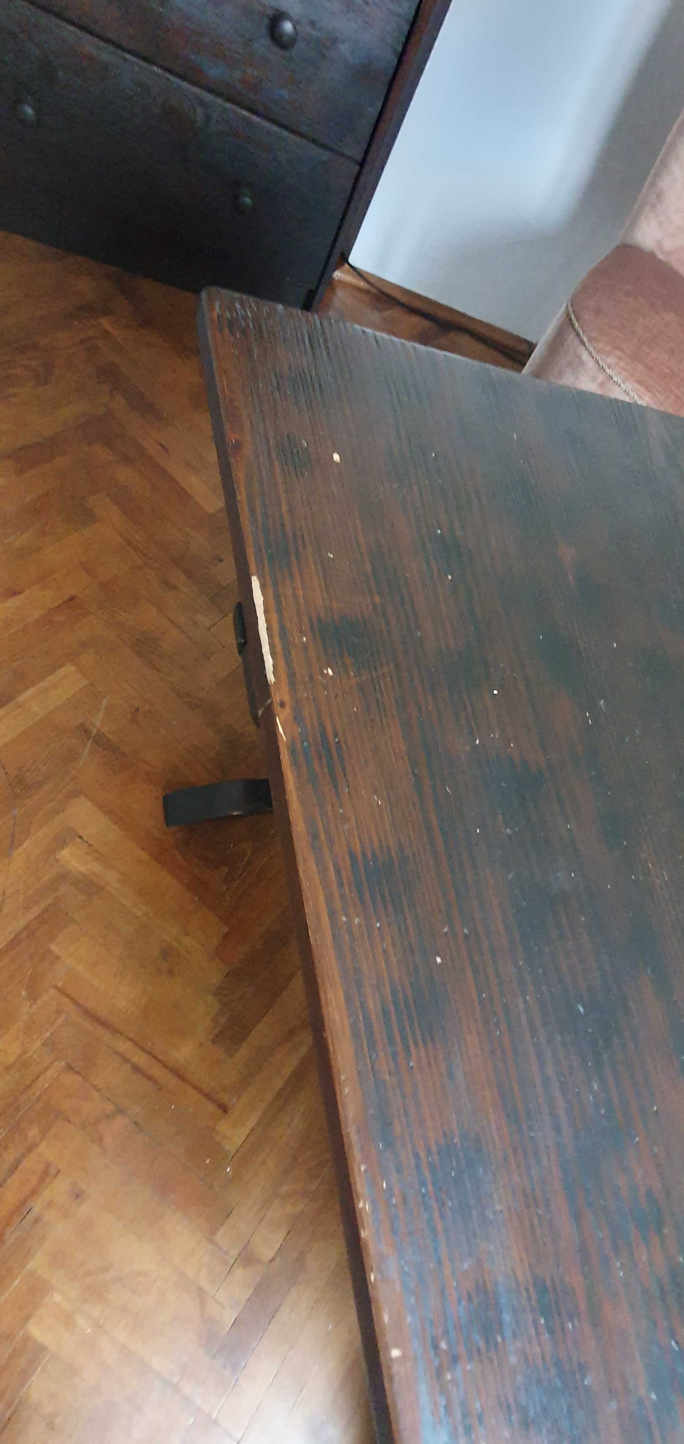 Piękna drewniana ława/stół unikat