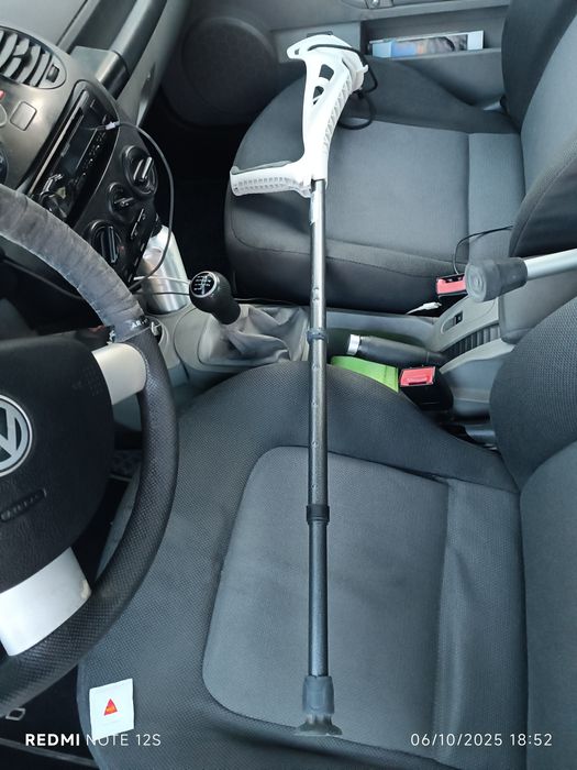 Muleta/canadiana em alumínio, ajustável