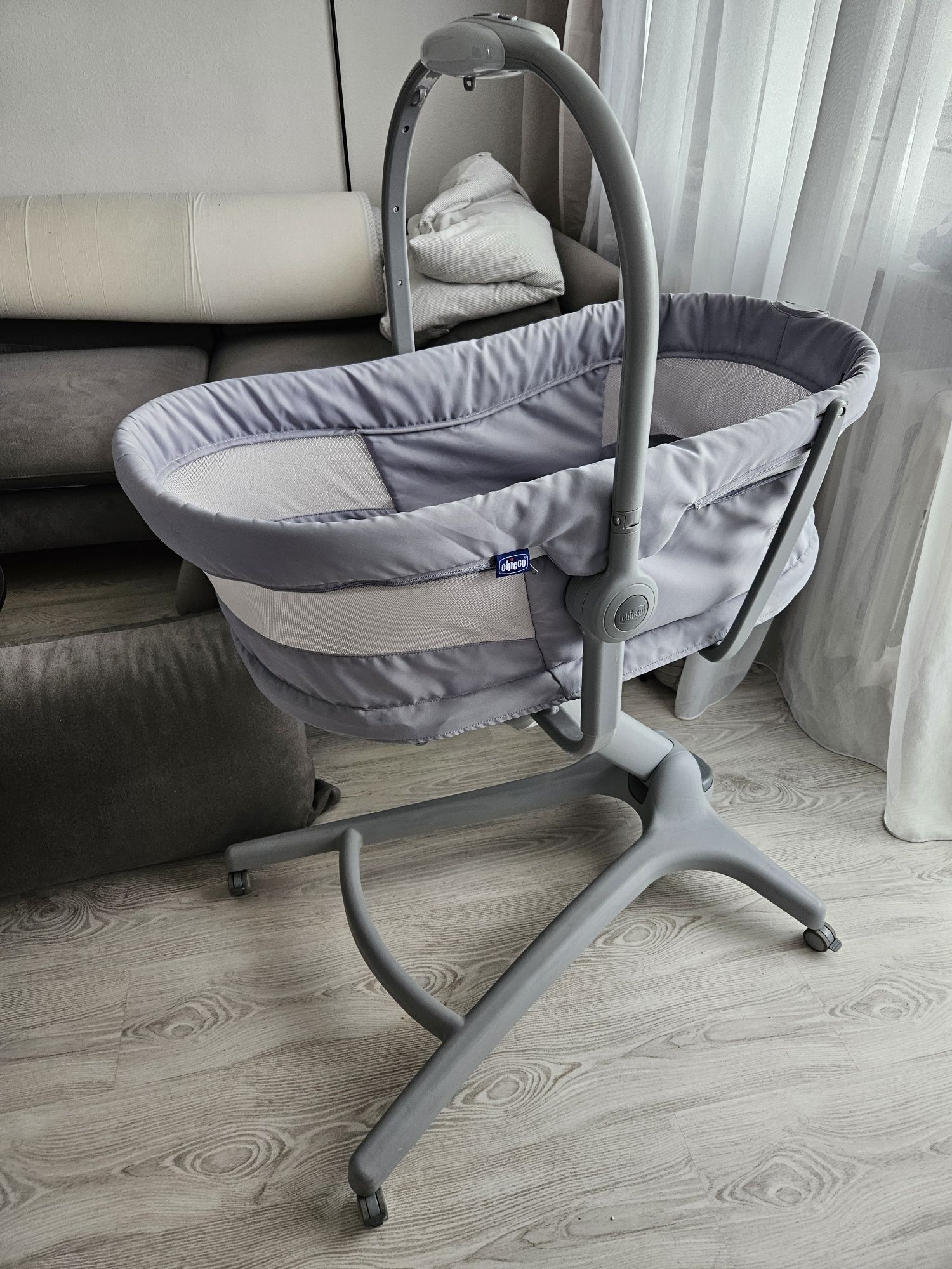 Chicco baby hug 4 w 1 leżaczek krzesełko do karmienia  air szary Stone