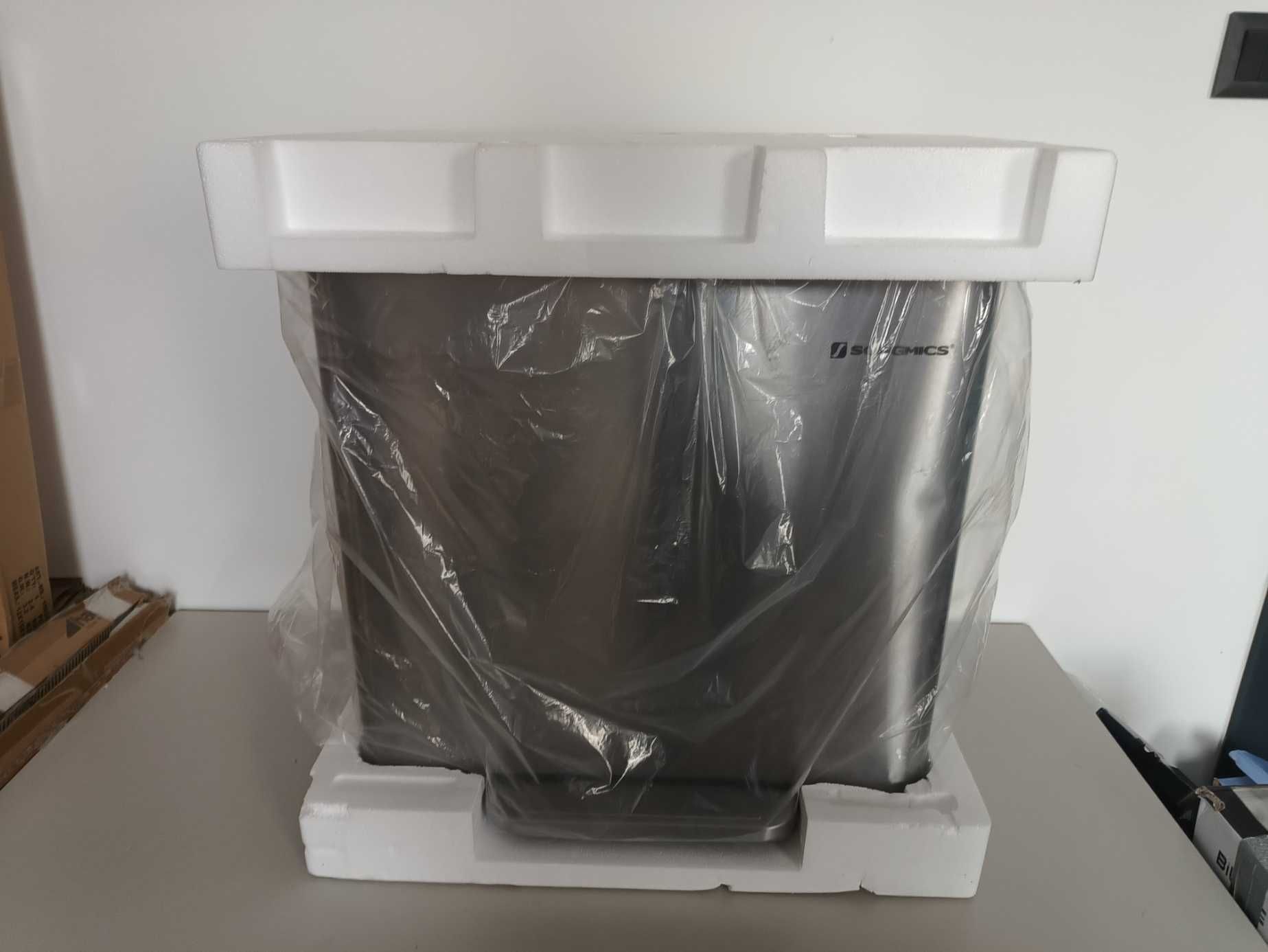 SONGMICS Kosz kuchenny na śmieci, 2 x 30 L, System segregacji odpadów,
