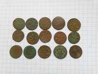 Монети боратинки, ціна за всі, мідні соліди 1660+ роки, 15 шт