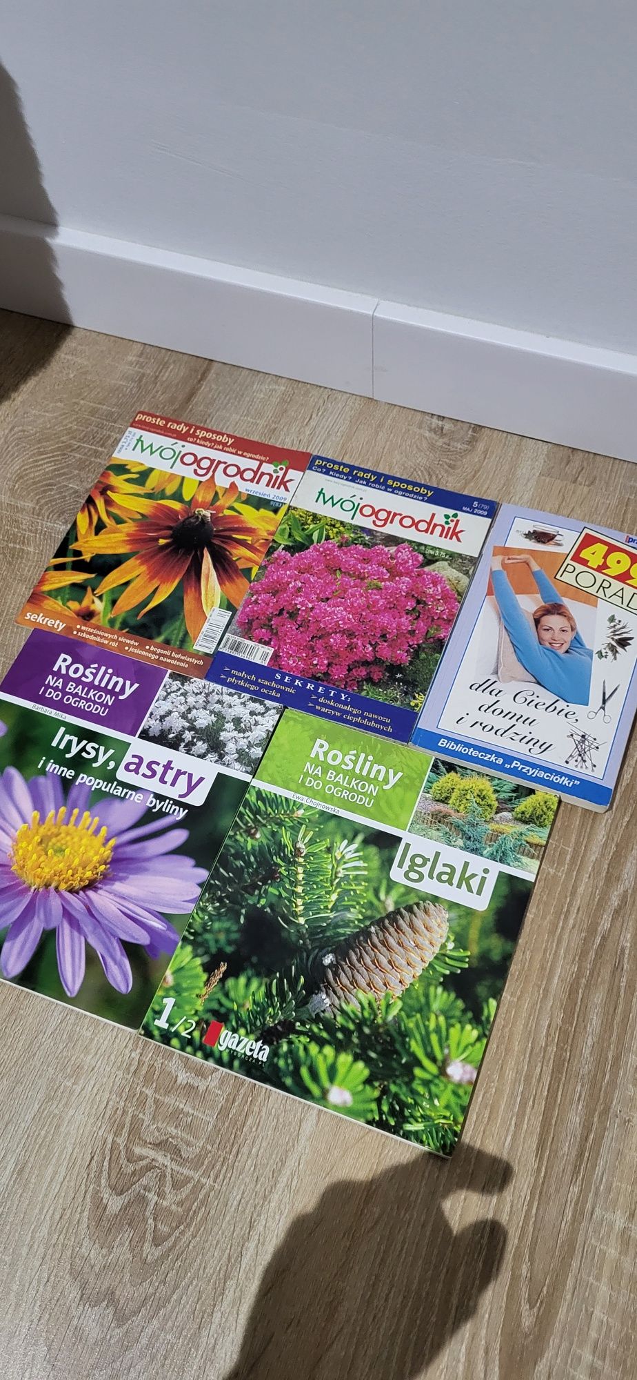Zestaw książki kwiaty rośliny porady dla domu