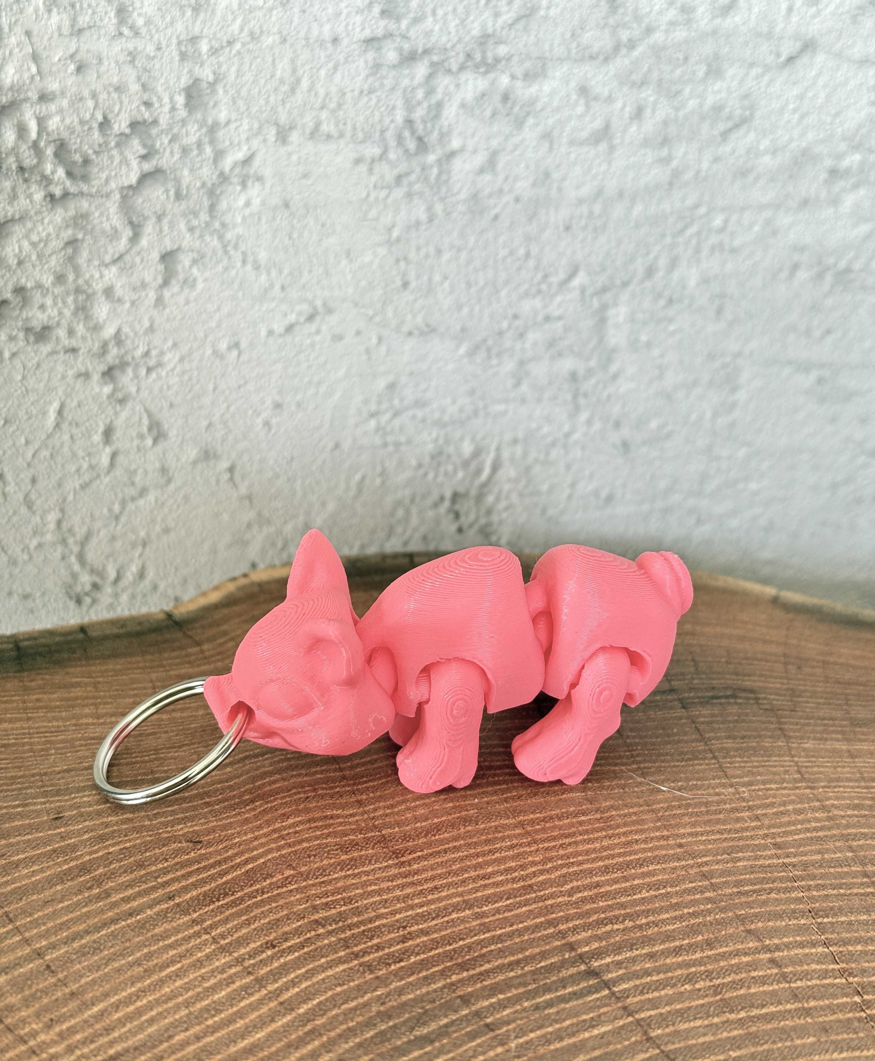 Brelok ruchoma Świnka, druk 3D, dekoracja-mini figurka-zabawka-prezent
