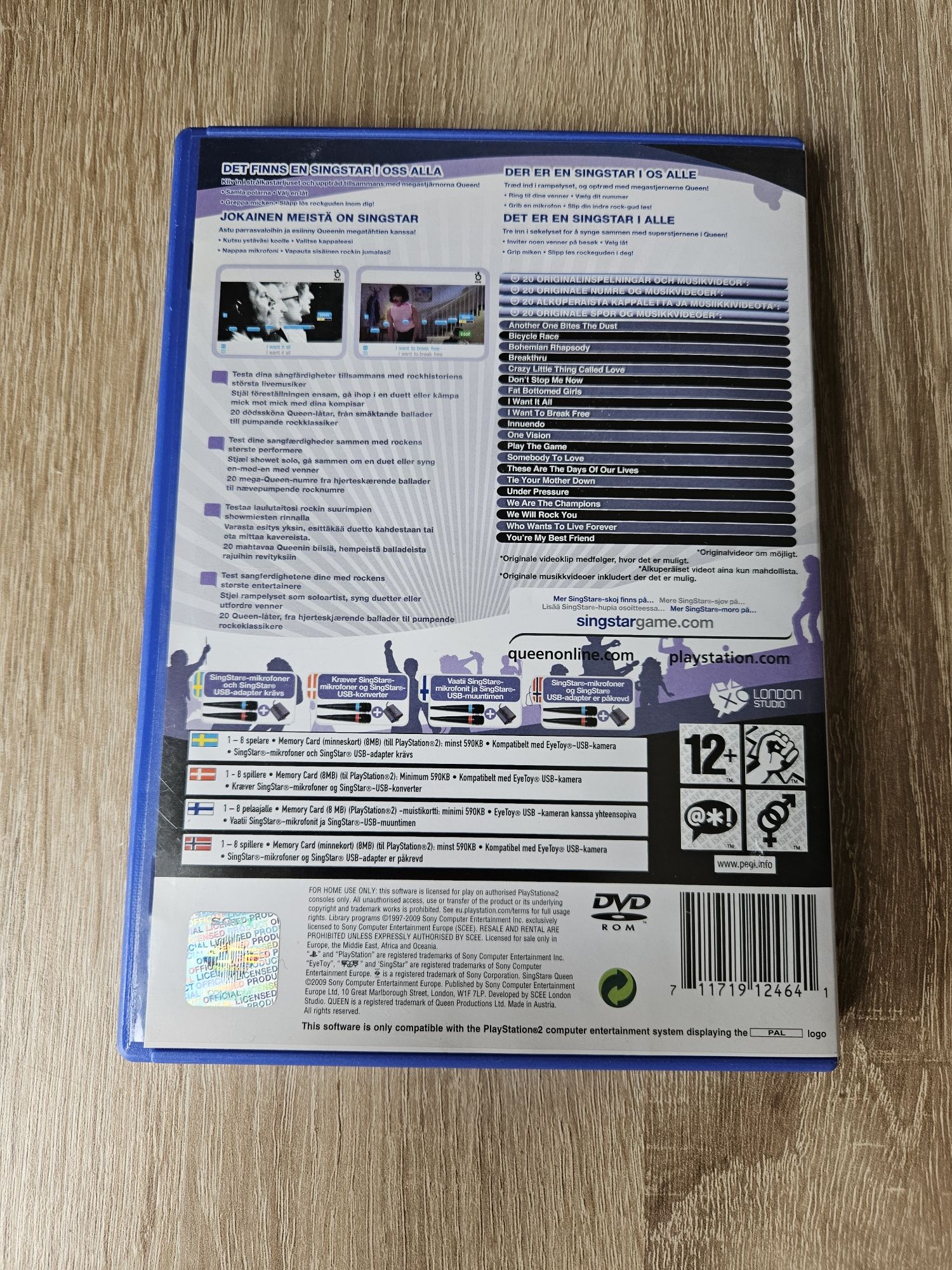 Singstar Queen Ps2 Playstation 2 Sing Star