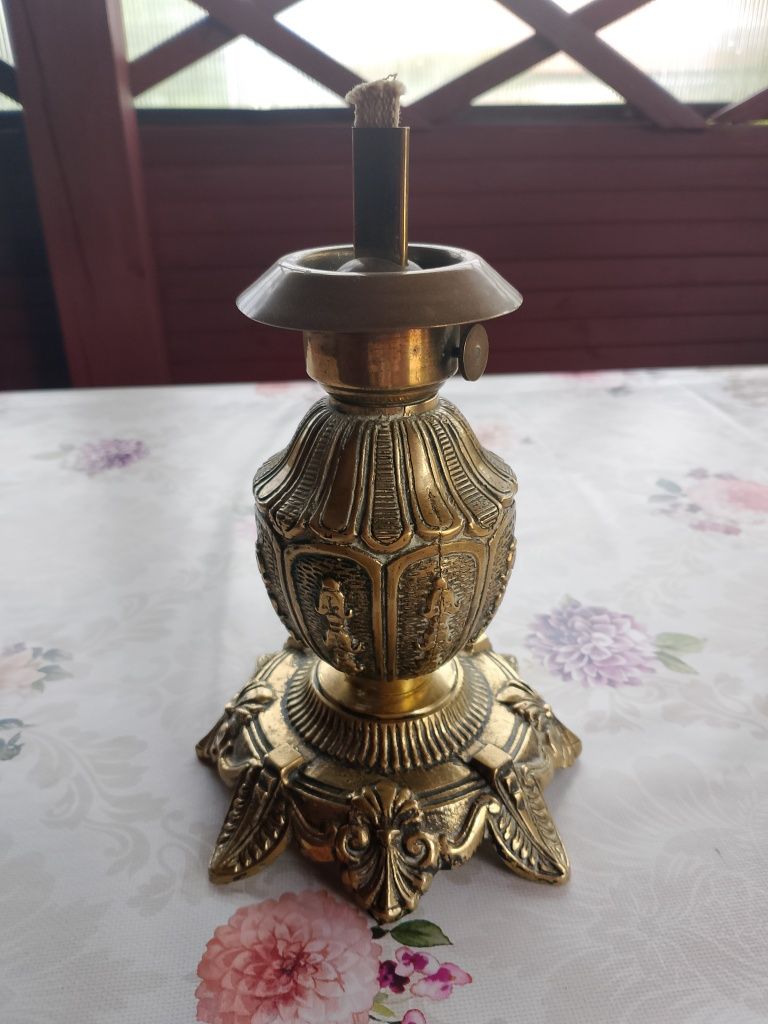 Lampa naftowa mosiężna
