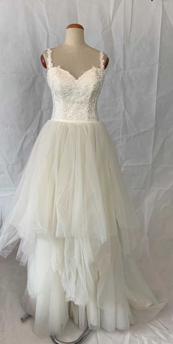 Bajkowa nowa suknia ślubna 40 księżniczka princessa ivory ramiączka