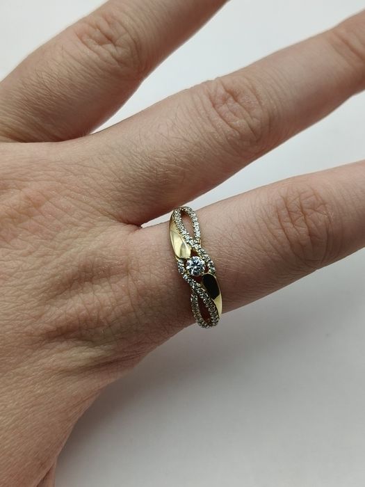 Złoty Pierścionek R.21 Pr.585 Nowy Zapraszamy