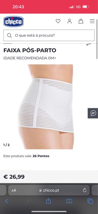 Faixa pos parto chicco