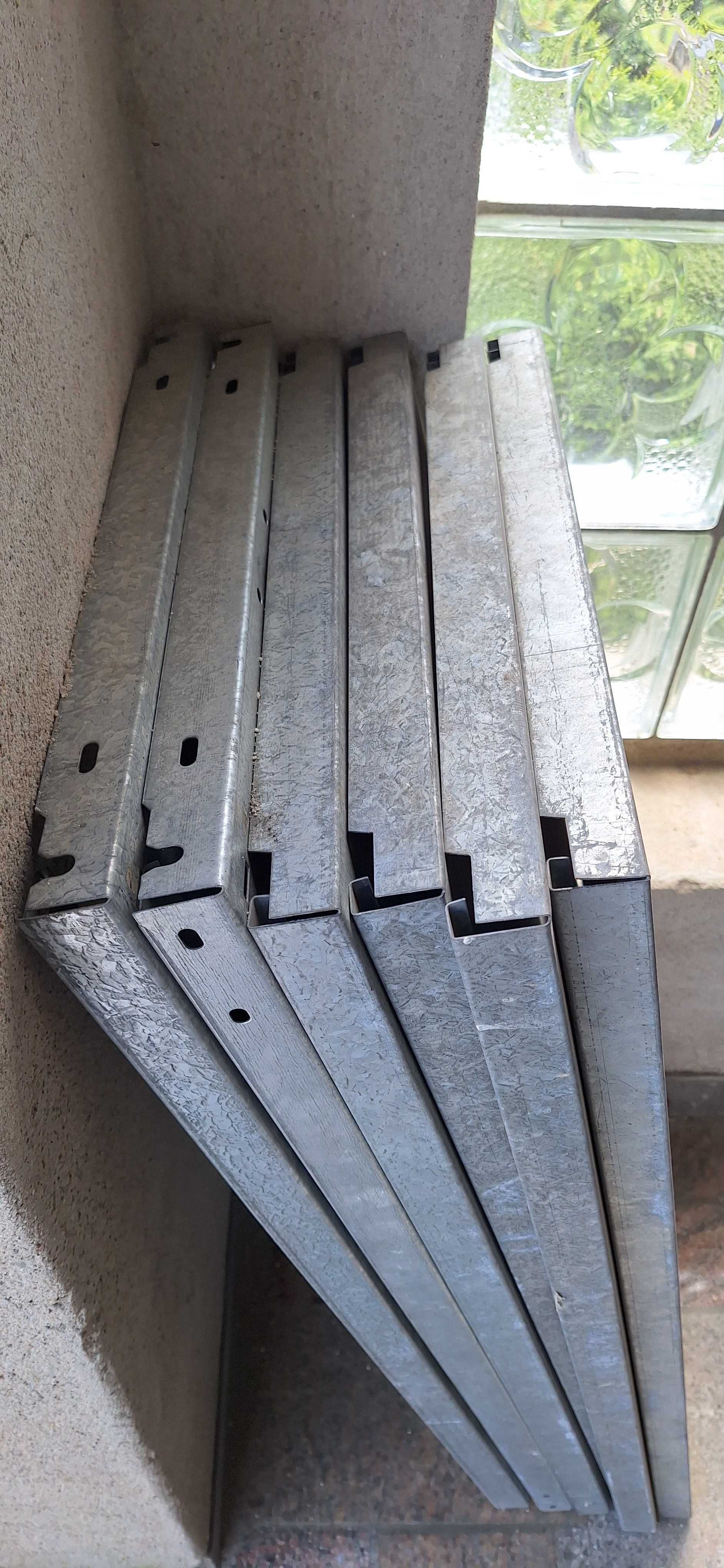 Półki blat warsztatowy regał 100x40cm stalowy ocynkowany solidny