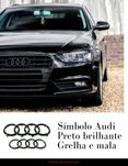 Símbolos Audi preto brilhante ou mate grelha e mala