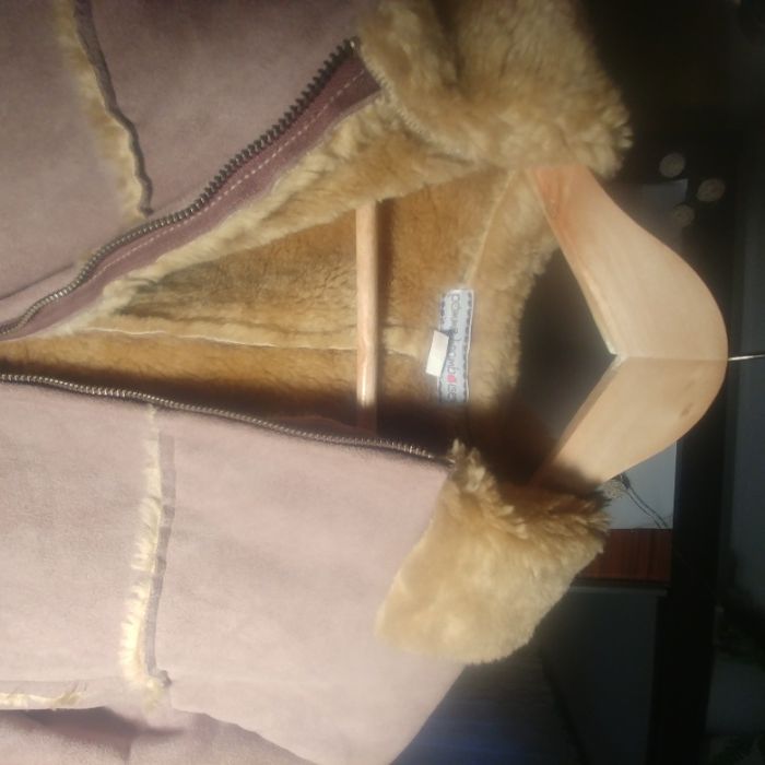 Kurtka, futerko, kożuszek, 10 lat, kolor camel, 138 cm