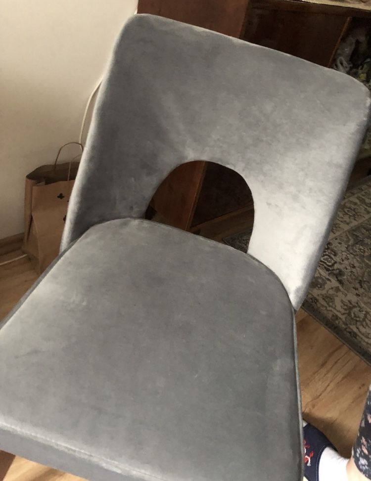 Krzesło antyk muszelka vintage PRL leśniewski typ 1020 po renowacji