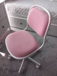 dziecięce krzesło biurowe obrotowe ÖRFJÄLL  różowo-białe, IKEA.