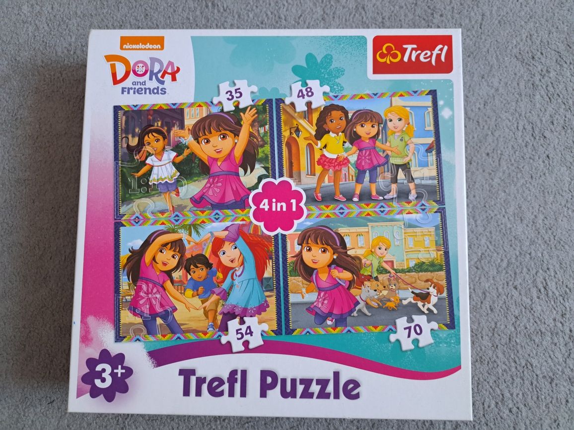 Dora puzzle 4w1 stan bardzo dobry