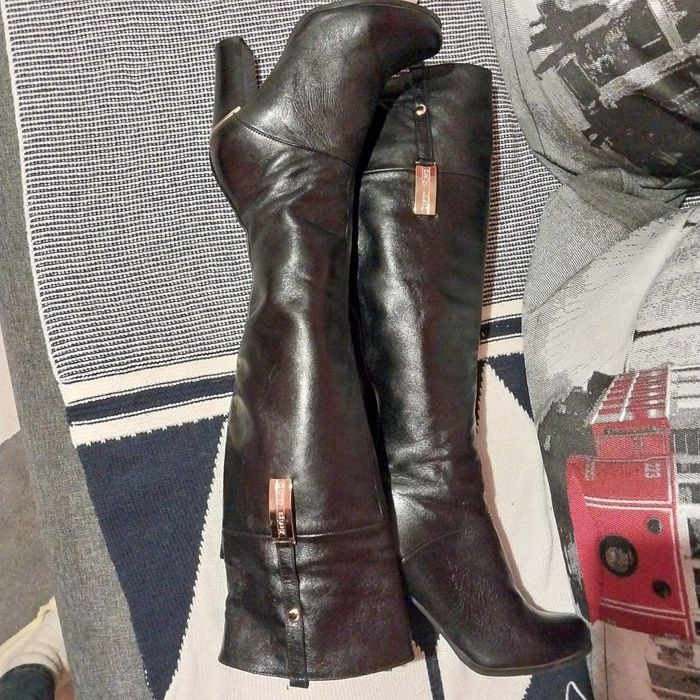 Ботфорти 36 натуральна шкіра