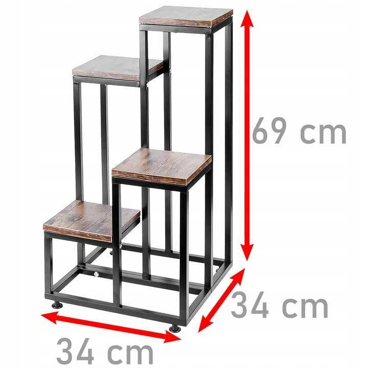 Metalowy Trwały Kwietnik Stojak Na Kwiaty Loft OKAZJA *WYSYŁKA 24H*