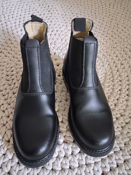 Buty do jazdy konnej jeździeckie skórzane 32 Decathlon czarne