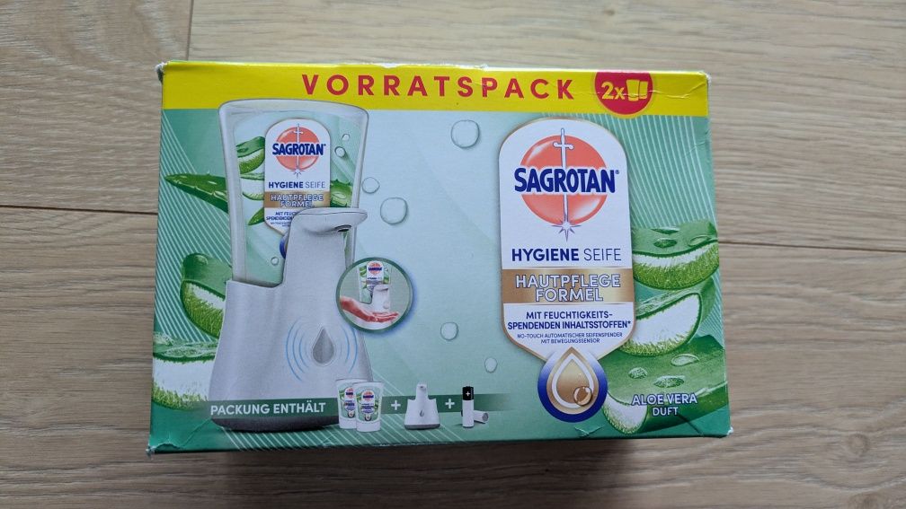 Nie DETTOL Bezdotykowy Aplikator do Mydła, baterie i 2 x 250ml mydla