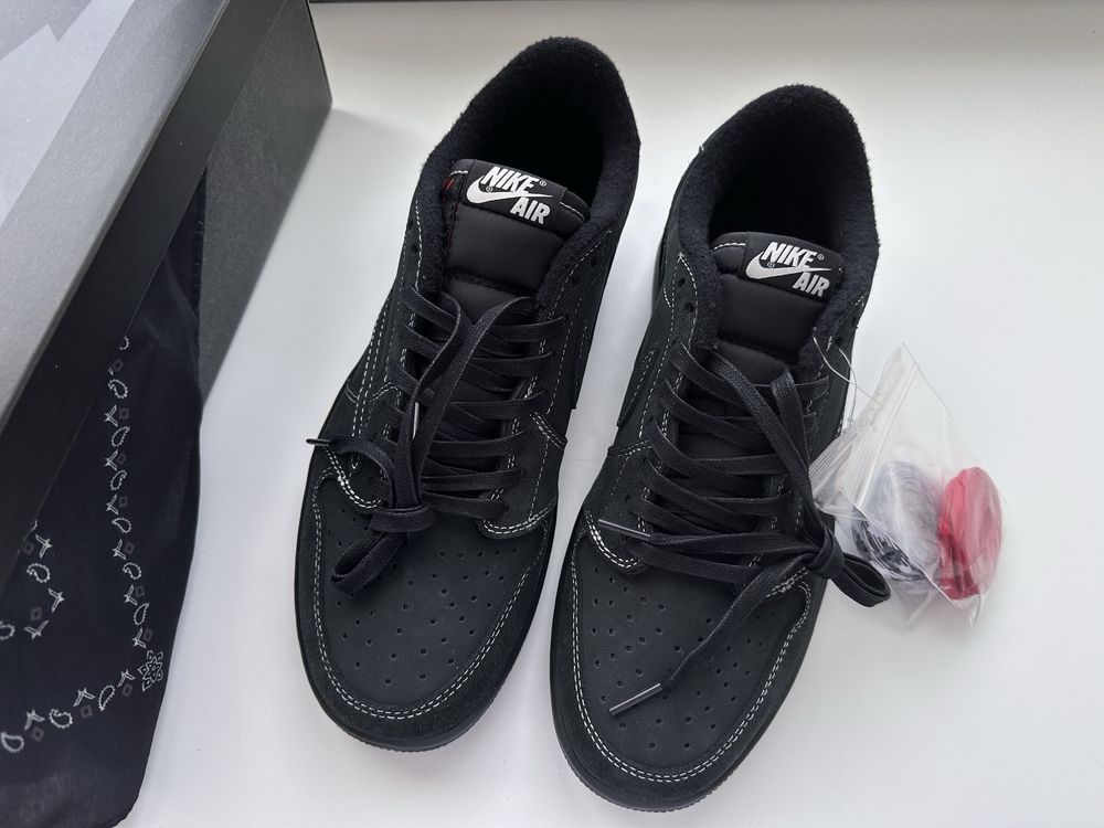 Кросівки Nike Air Jordan 1 Retro Low OG SP Travis Scott Black Phantom