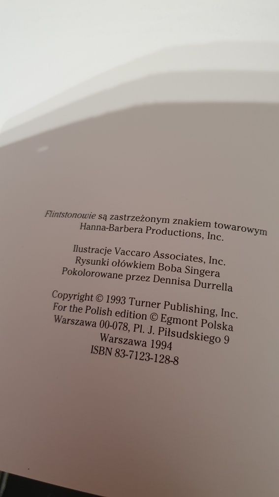 Gwiazdka Flintstonów 1993 Egmont książka