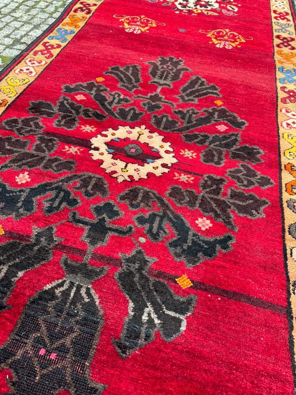 Antyczny r.tkany chodnik perski Iran ARDEBIL 310x110 cm galeria 12 tyś