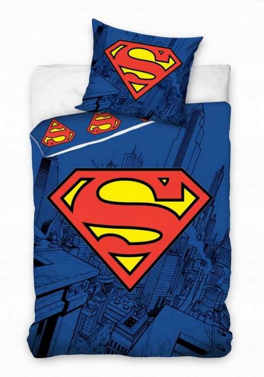 Pościel świecąca 160x200 Superman supermen bawełna