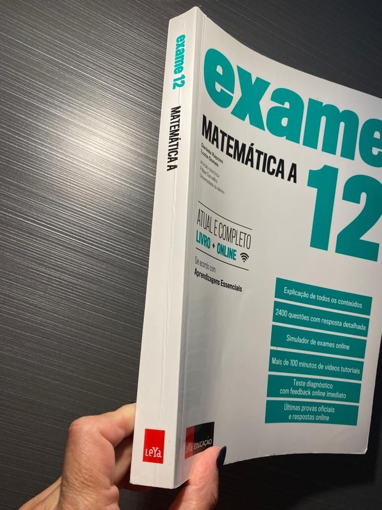 COMO NOVO - Livro Preparação de Exame Matemática A 12º Ano - Leya