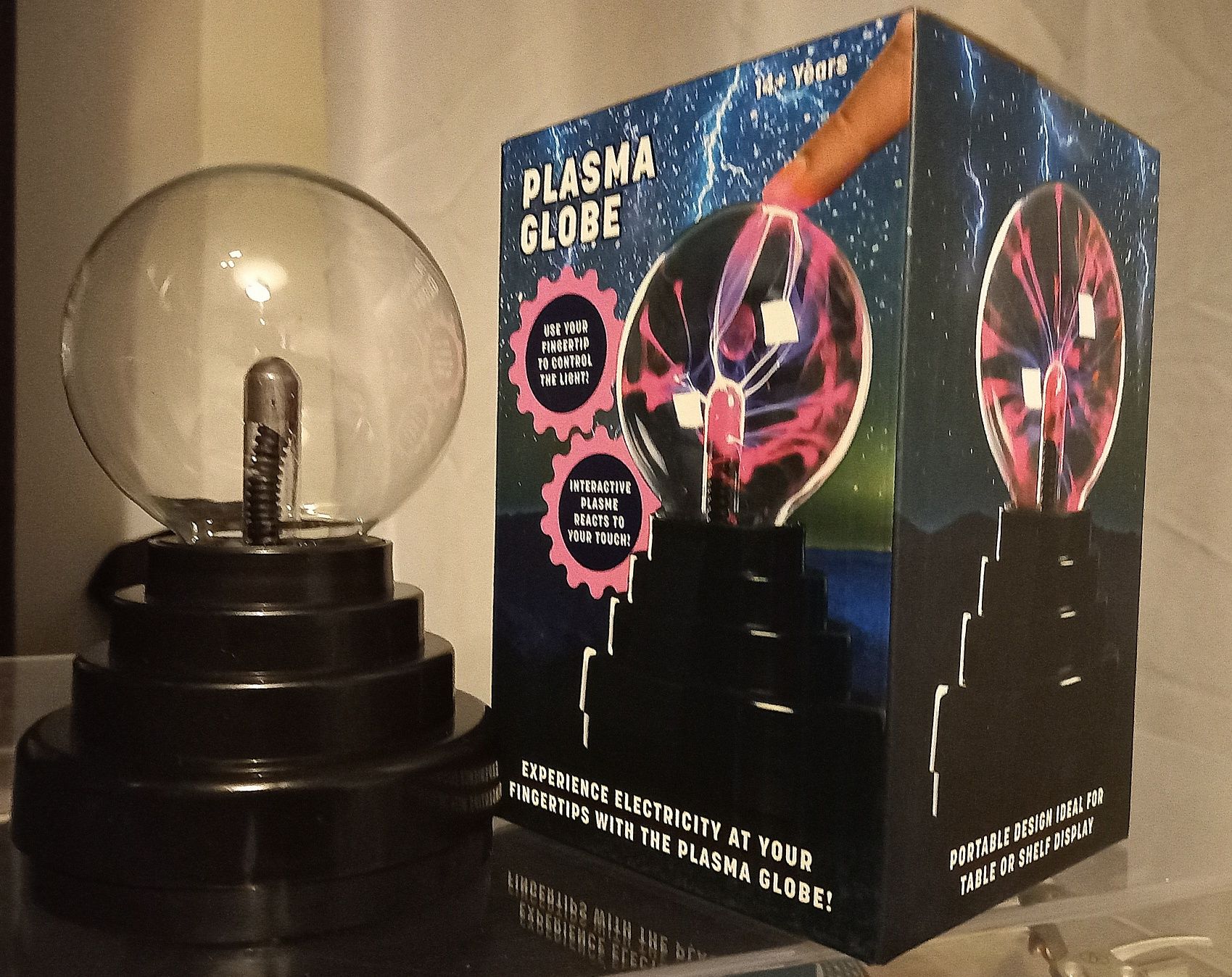 Lampa plazmowa (plasma globe) 15 cm baterie GRATIS!