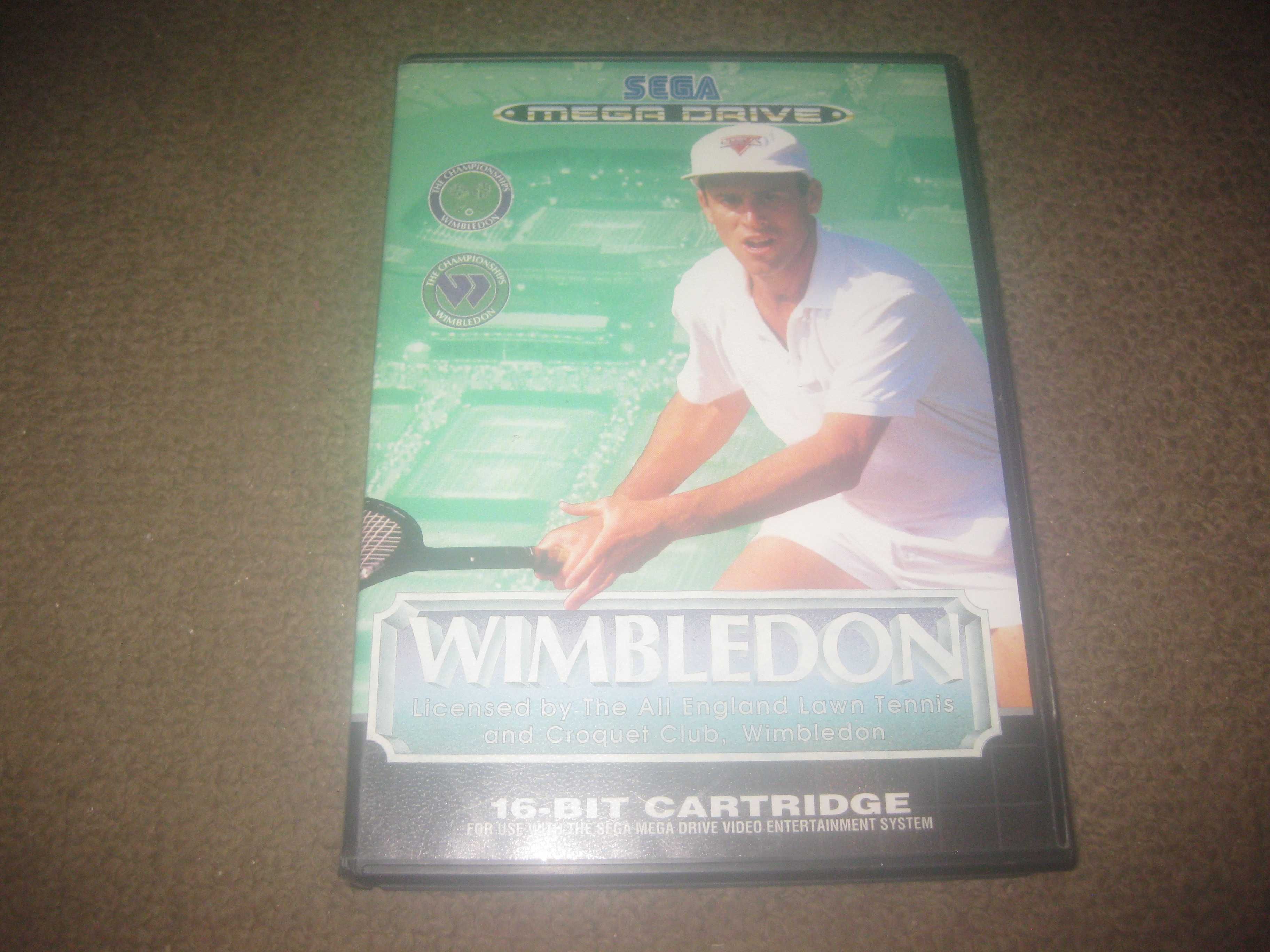 Jogo "Wimbledon" para Sega Mega Drive/Completo!