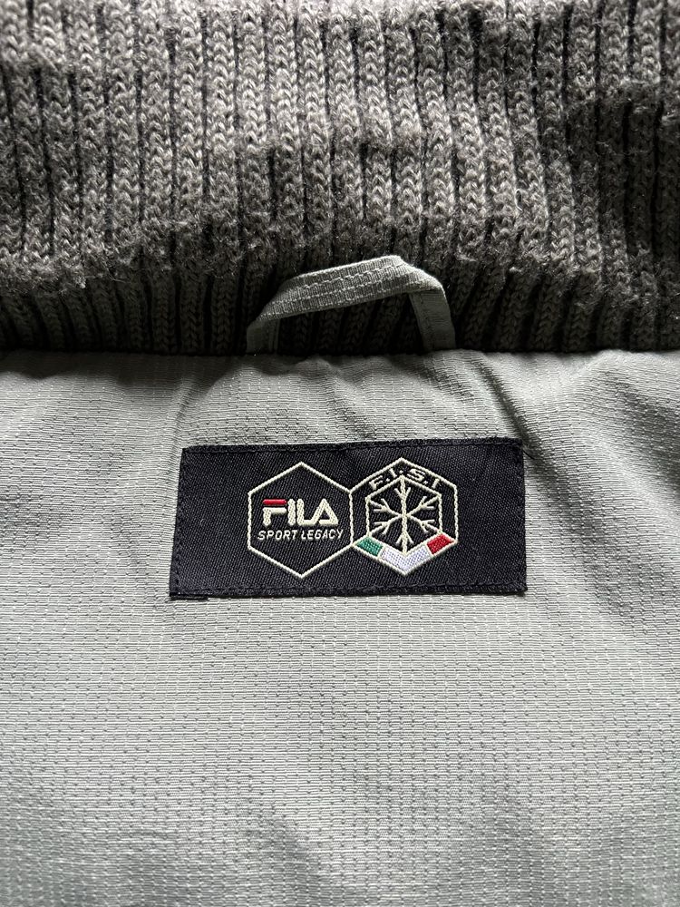 Męska kurtka puchowa zimowa narciarska z kapturem Fila Sport Legacy