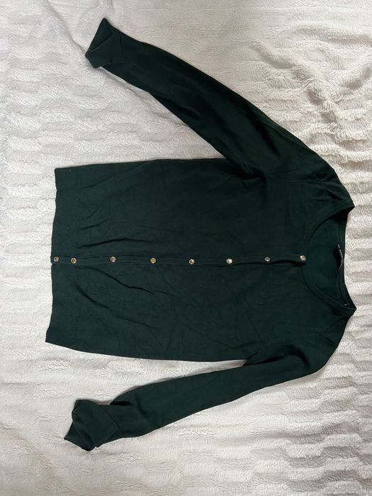 Sweter butelkowa zieleń rozpinany Zara rozmM
