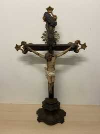 Cristo Crucificado - Madeira e Prata (99 cm)