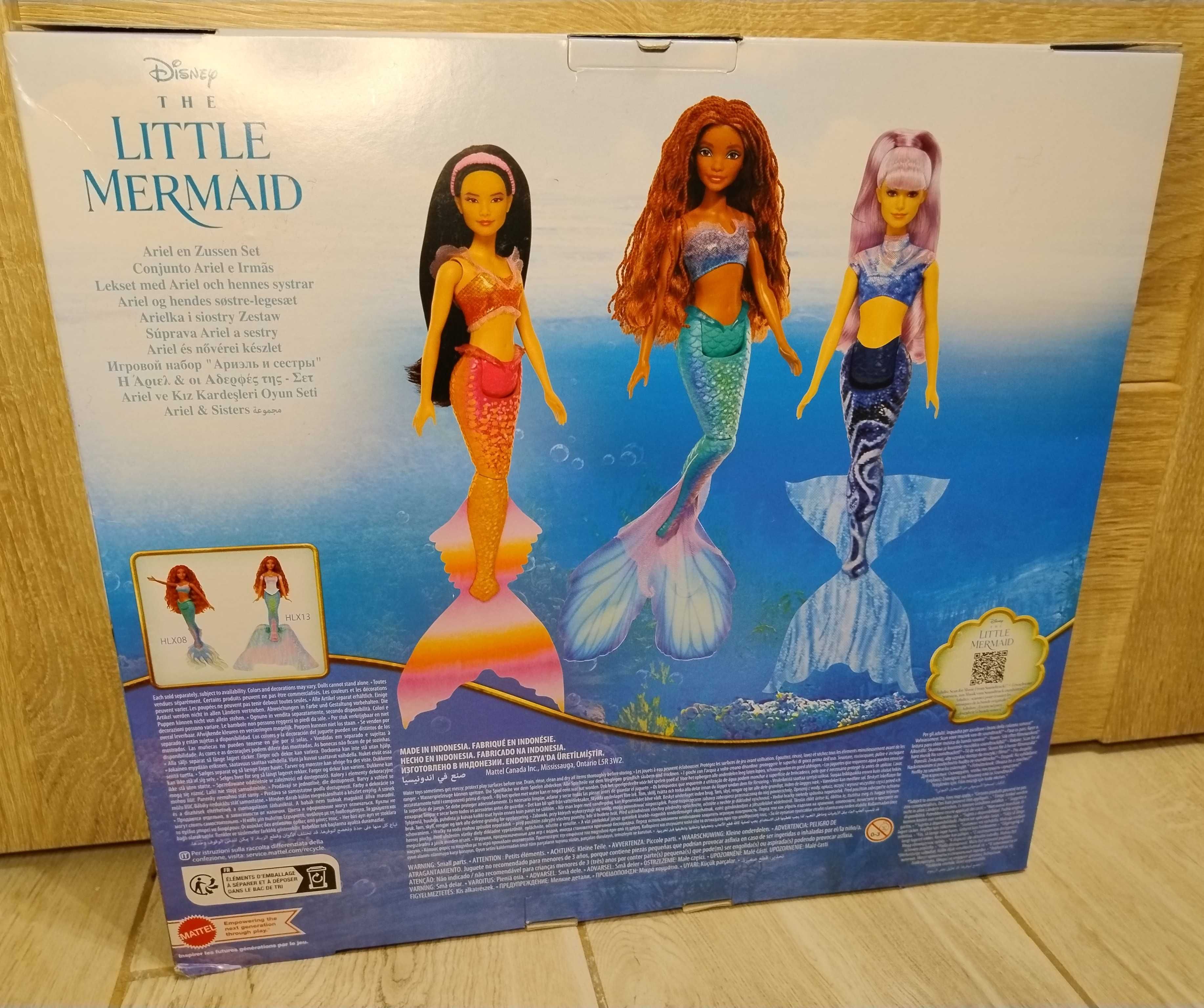 Lalka Barbie Disney The Little mermaid Mała syrenka 3 lalki