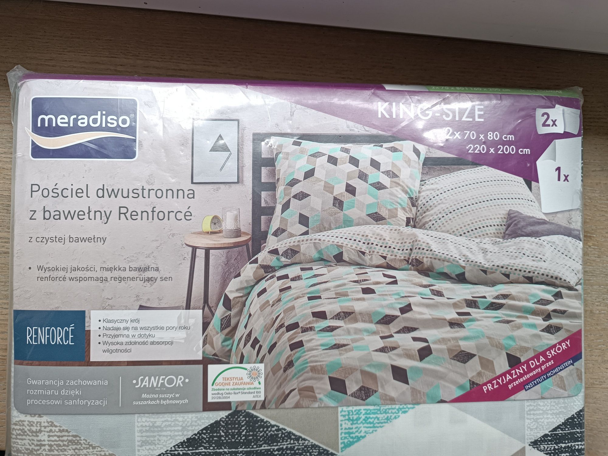 Nowa pościel Meradiso King size 220x 200 dwustronna bawełna Renforce