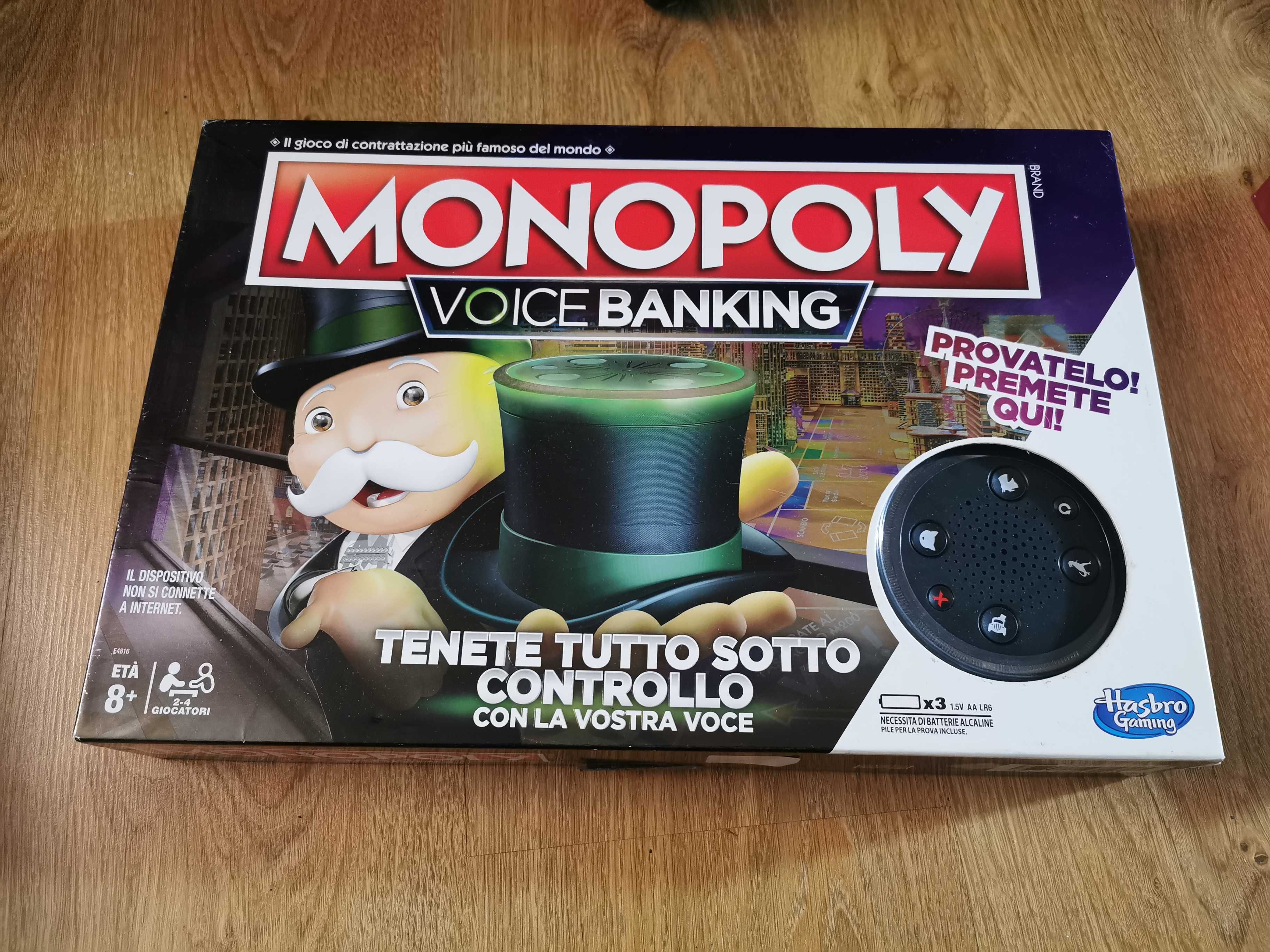 HASBRO MONOPOLY gra planszowa Voice Banking