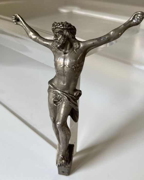 Korpus Jezus Vintage Cynkal Ołów Rzeźba Odlew Dewocjonalia
