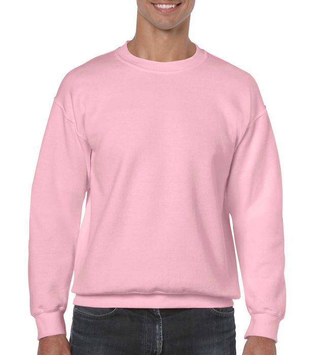 Bluza bez kaptura GILDAN Heavy jasnoróżowa S
