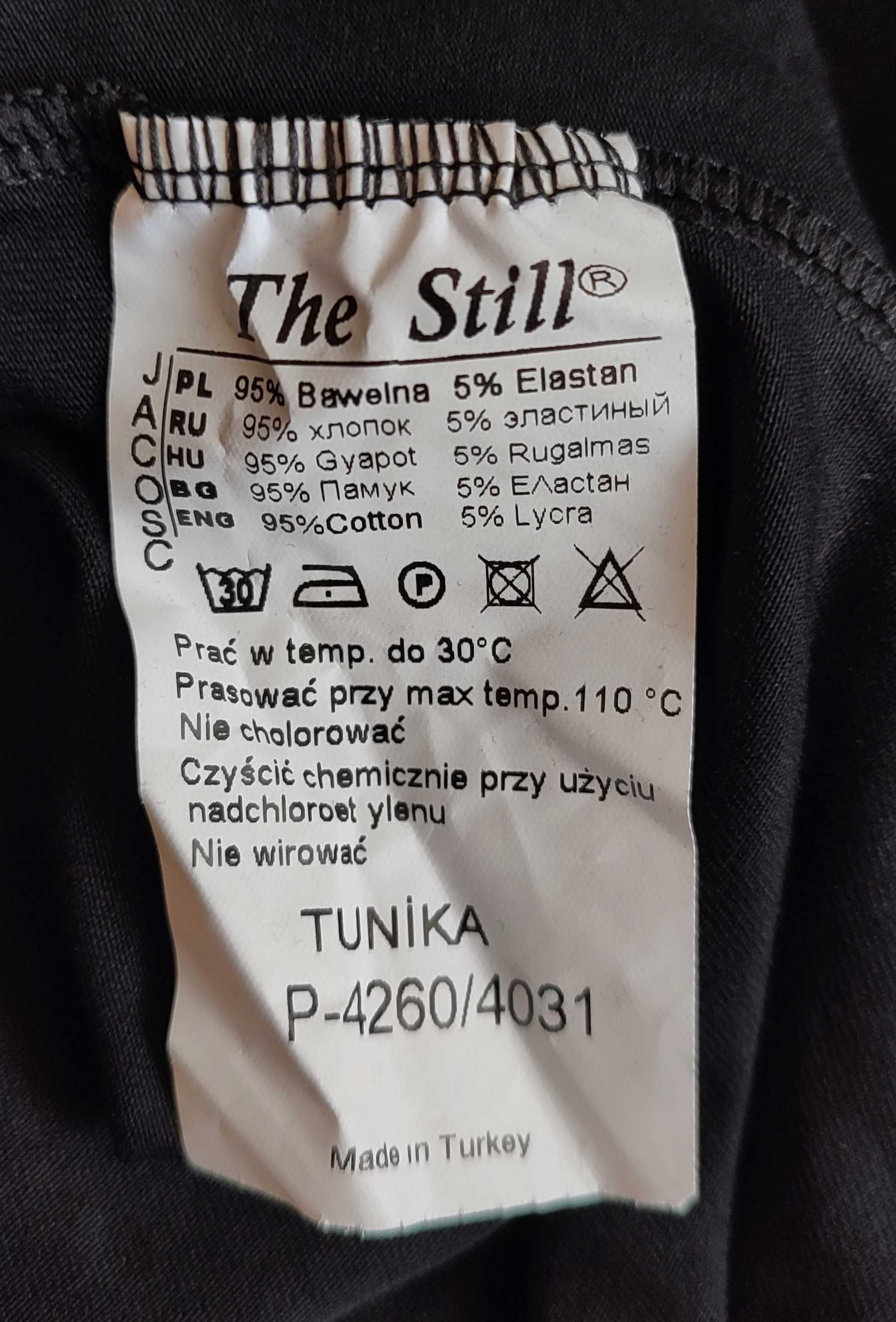 Tunika czarna The Still Collection napis New York panterka Oversize