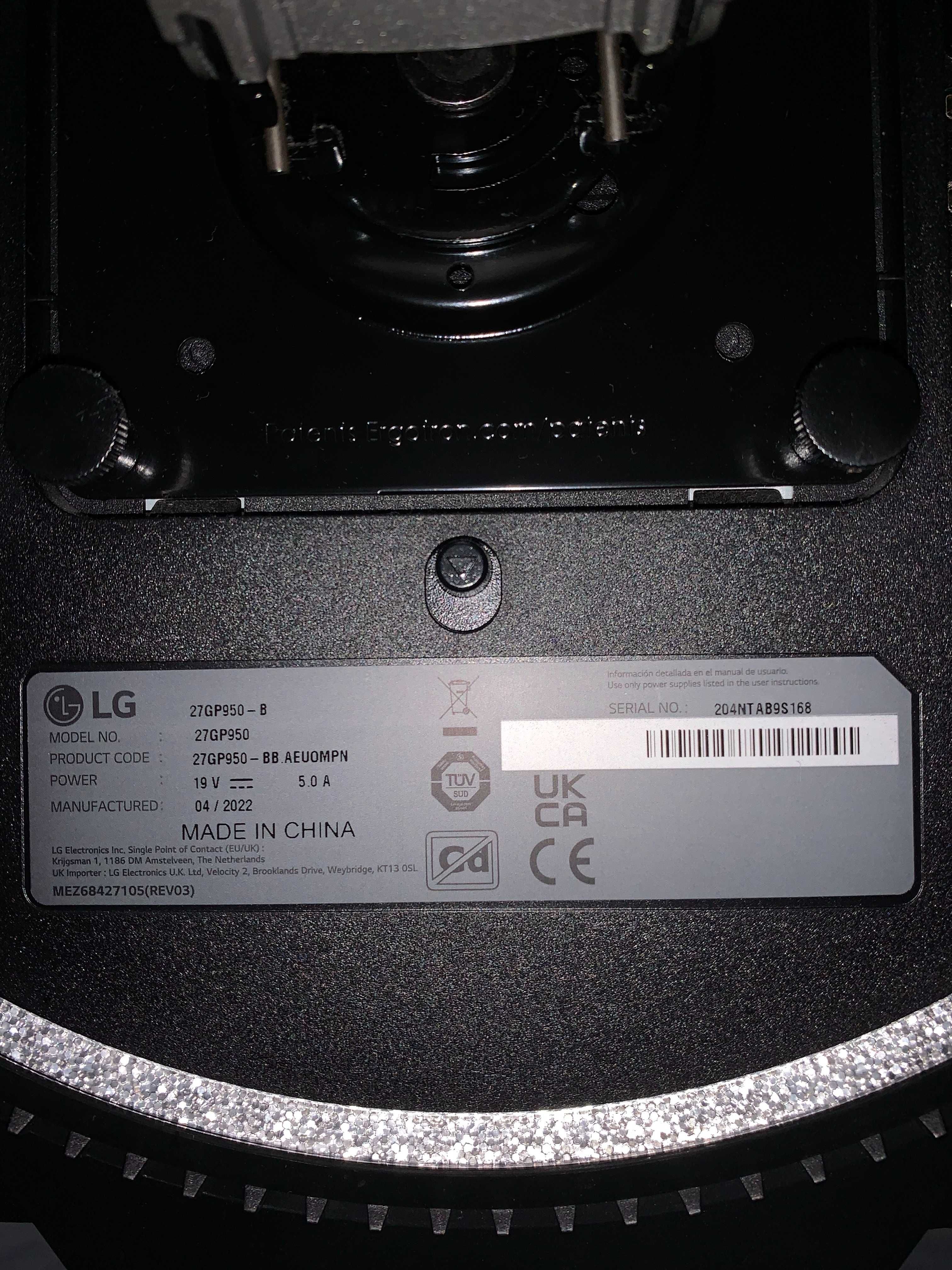 LG UltraGear 27GP950-B 27" LED Nano IPS UltraHD 4K 144Hz