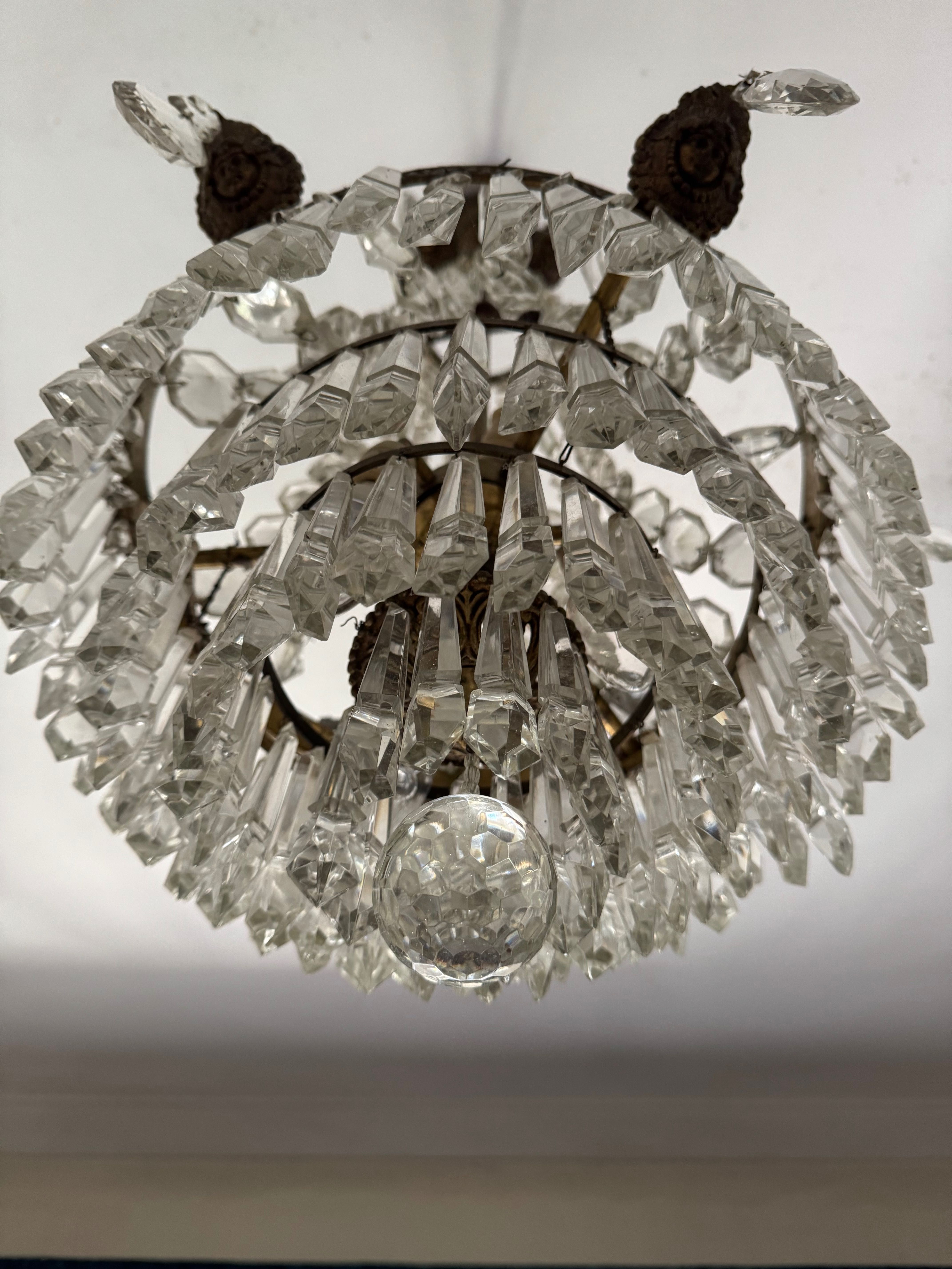 Candeeiro em cristal vintage