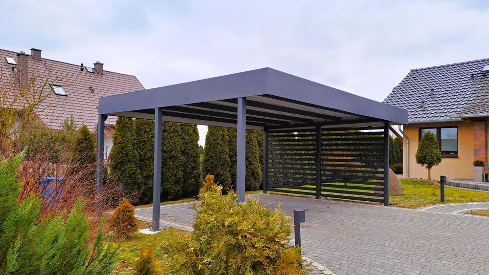 Wiata garażowa 6x6 m, carport - wiata samochodowa dwustanowiskowa