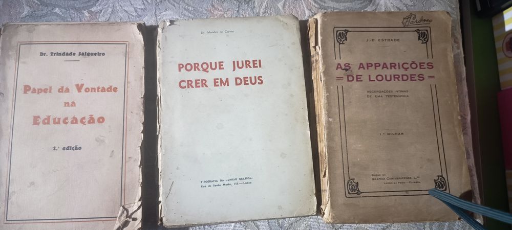 Coleção livros antigos religião católica