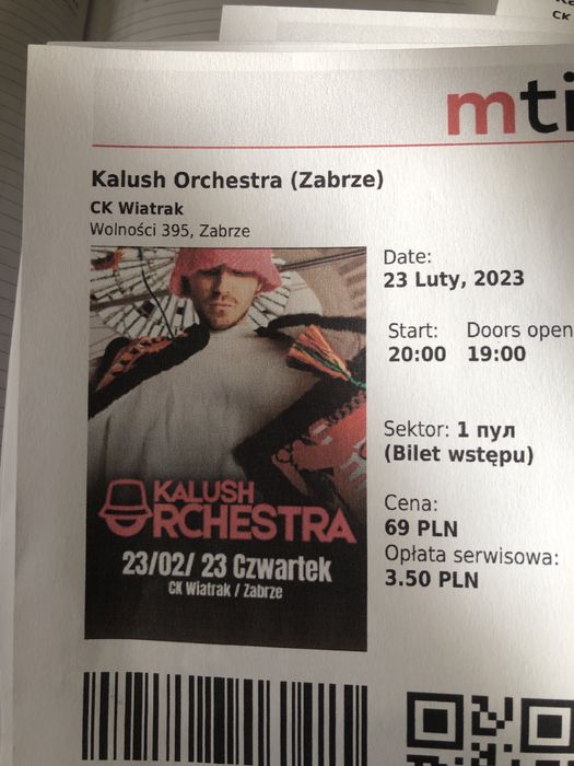 Koncert Kalush Orchestra Zabrze CK wiatrak bilet