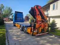 usługi transportowe HDS niskopodwoziowy maszyn, sprzętu, wywrotka