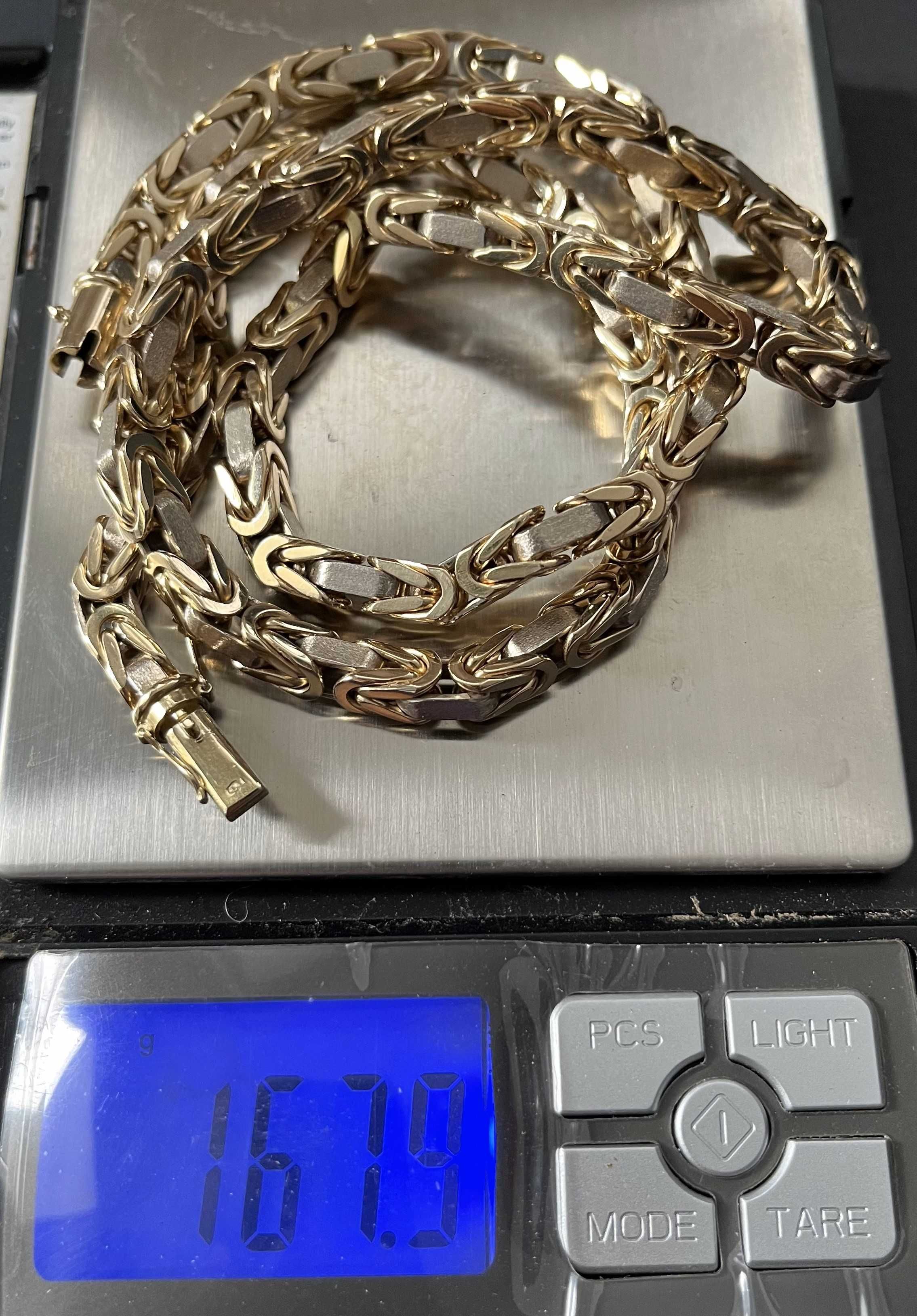 Złoto 585 łańcuch splot królewski 14k 168g
