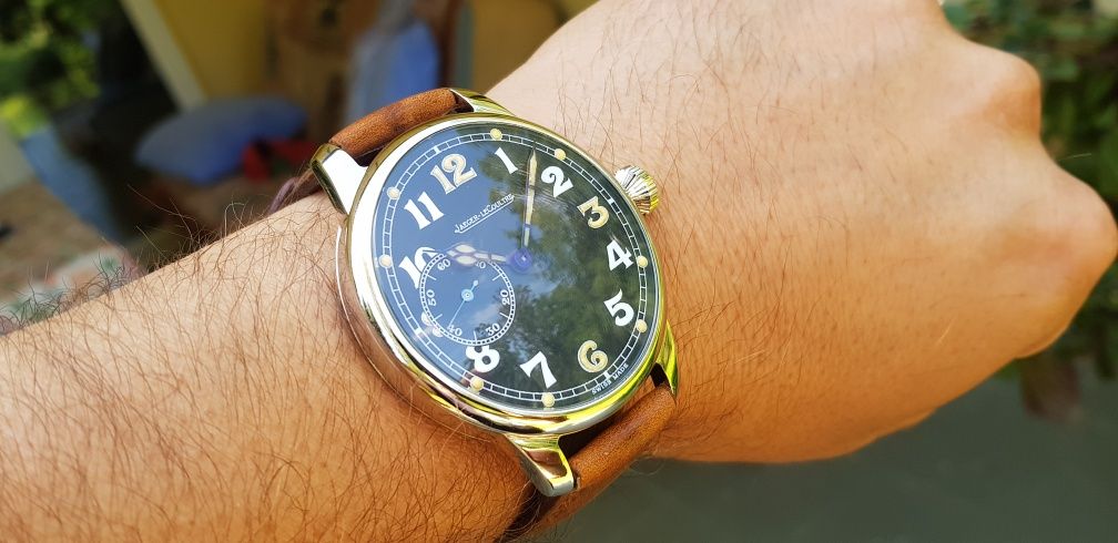 Z zegarka kieszonkowego robimy naręczny przykład Jaeger-LeCoultre