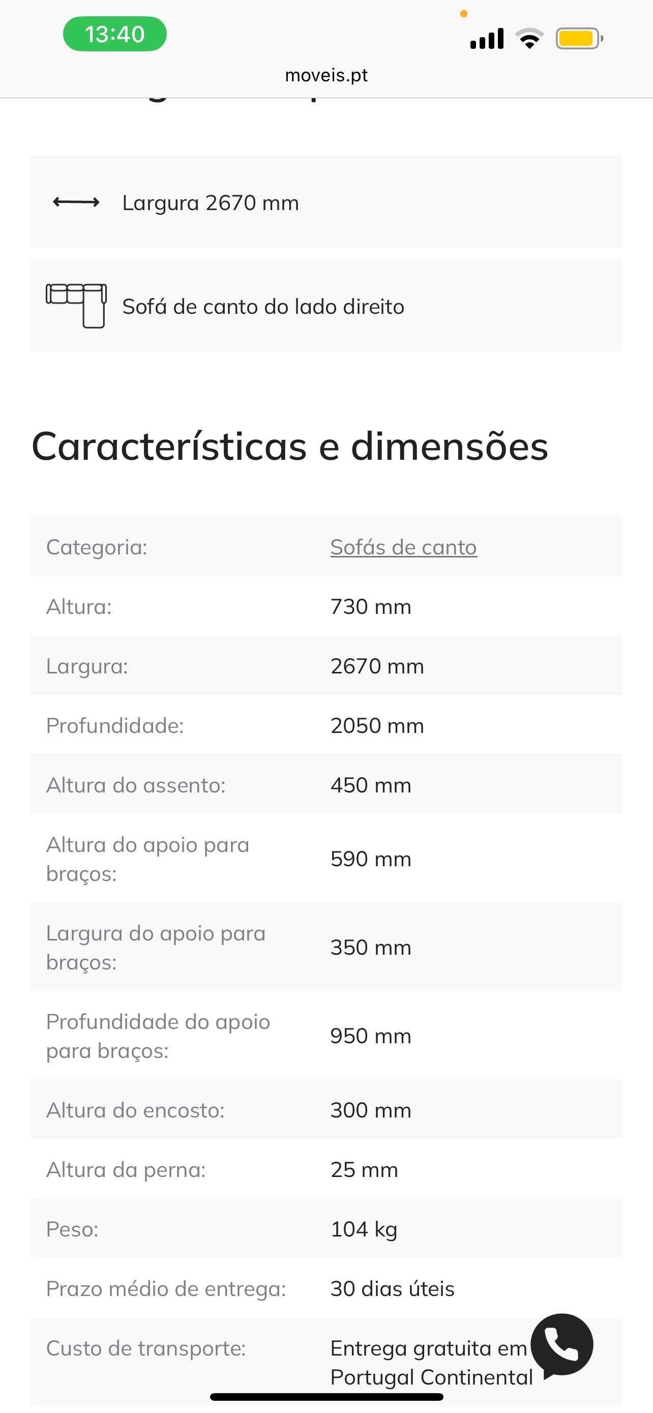 Sofá de canto Comfivo 289 (Zetta 302 + Zetta 305)