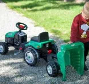 детский трактор на педалях с прицепом фаркоп
